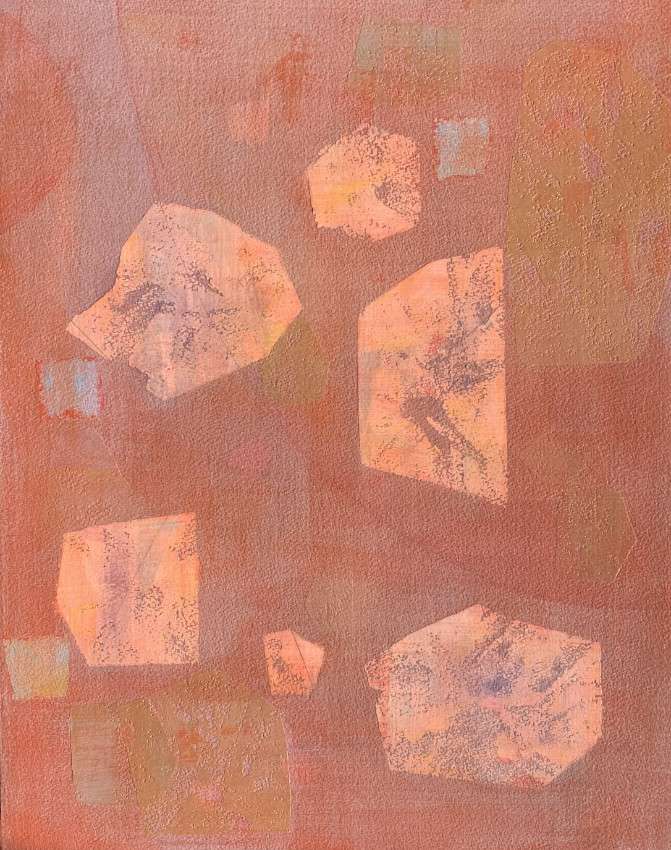 Kurtake Color, 20x16 inches, combined media on wood, 2022